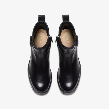 Chamberly Trim Black Leather | Clarks discount