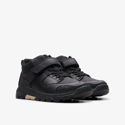 Steggy 2 Glow Kid Black Leather | Clarks discount