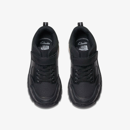 Steggy 2 Glow Kid Black Leather | Clarks discount