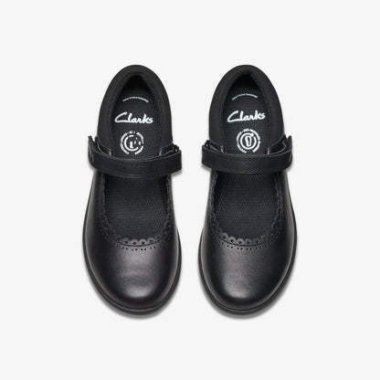 Etch Pure Kid Black Leather | Clarks outlet