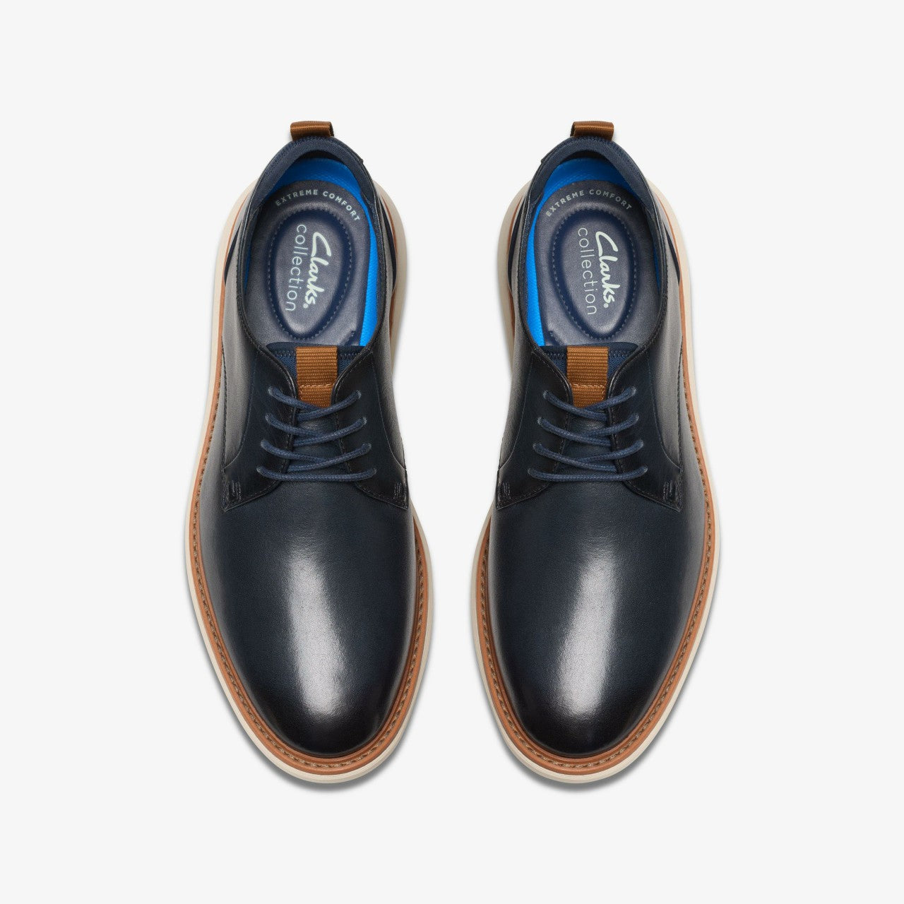 Brantin Plain Navy Leather | Clarks discount