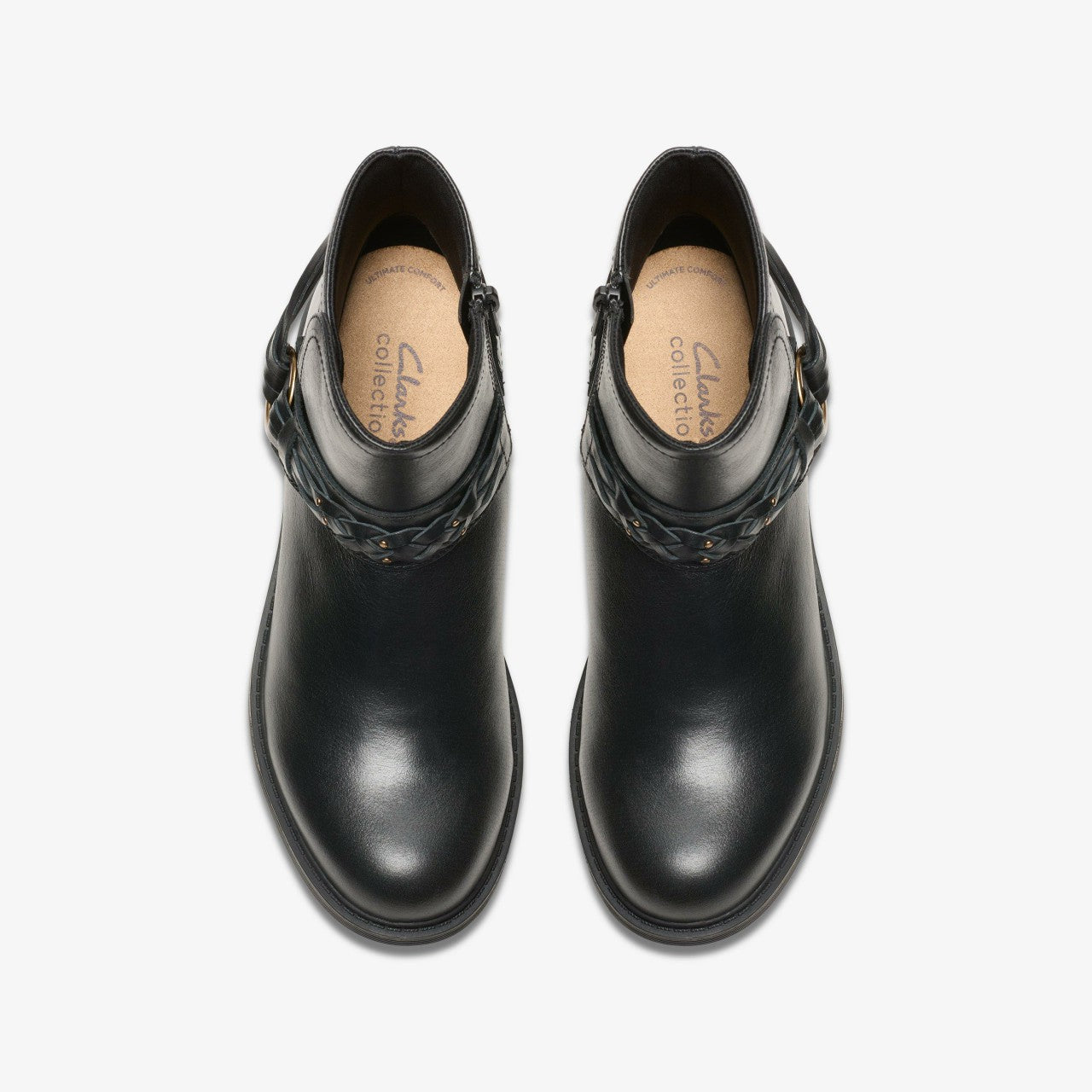 Hearth Kaylie Ankle Boot Black Leather | Clarks outlet