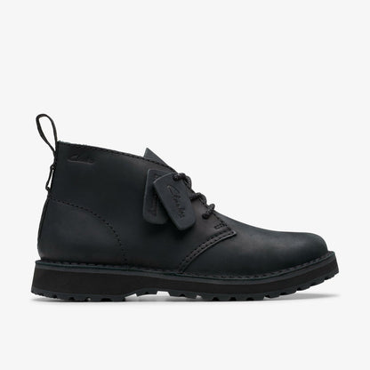 Solsbury Desert Boot Black Leather | Clarks on Sale