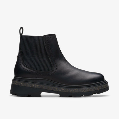Hencroft Step Waterproof Black Leather | Clarks on Sale