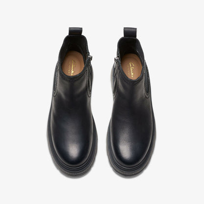 Hencroft Step Waterproof Black Leather | Clarks on Sale