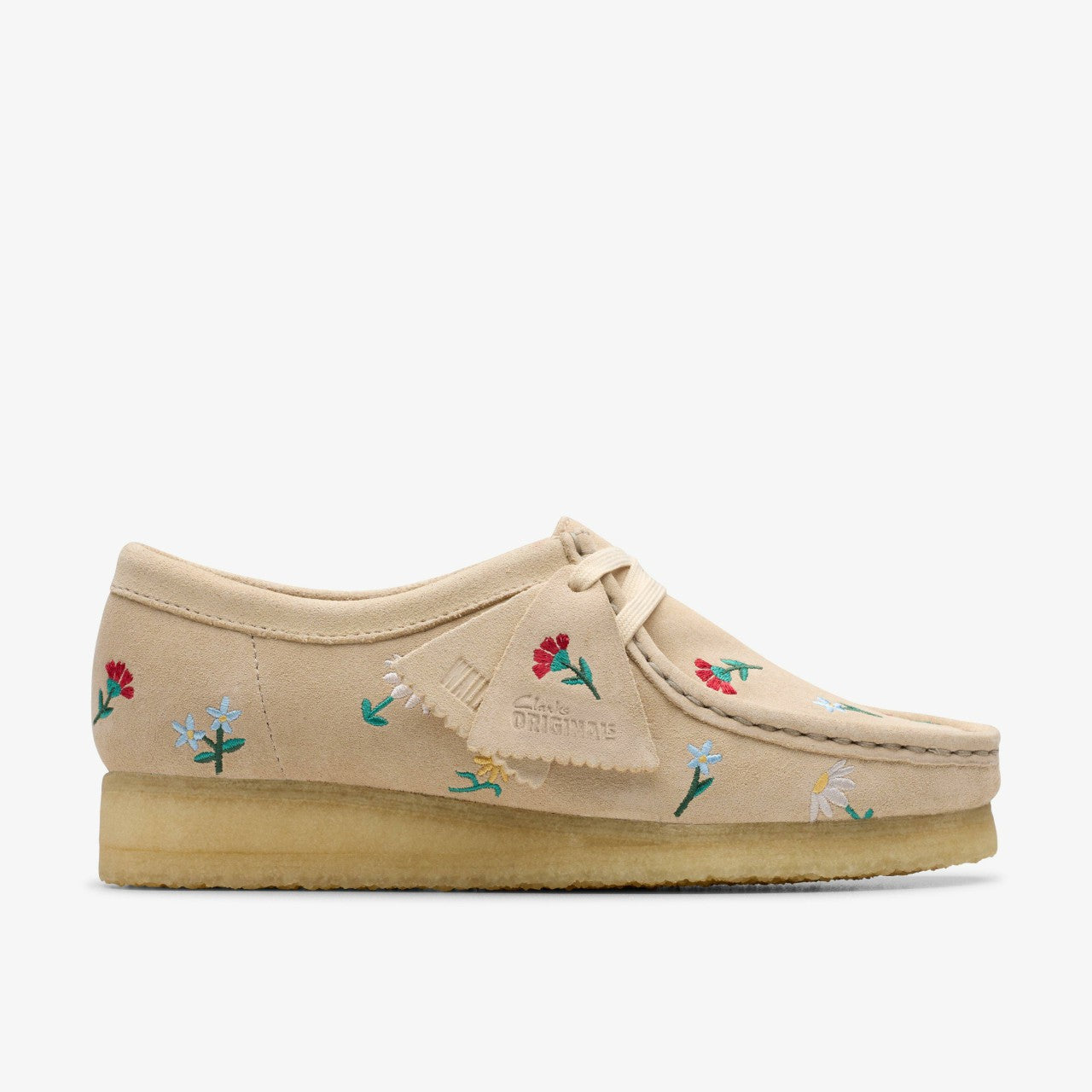 Wallabee Taupe Embroidery | Clarks online