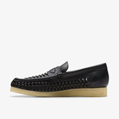 Wallabee Penny Weave Black Leather | Clarks online