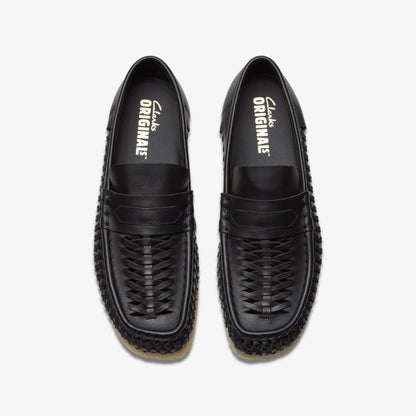 Wallabee Penny Weave Black Leather | Clarks online