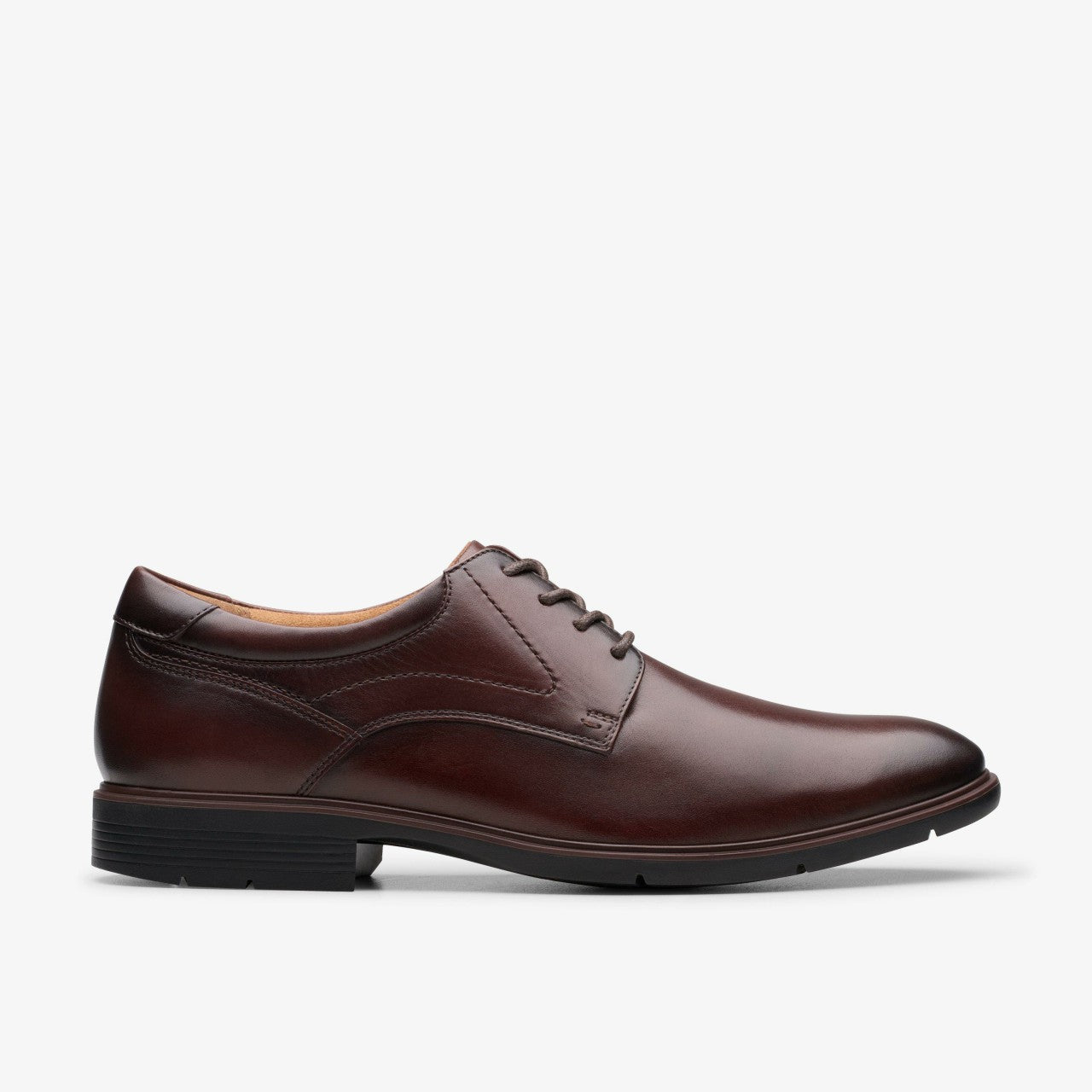 Eldredge Plain Dark Brown Leather | Clarks for sale