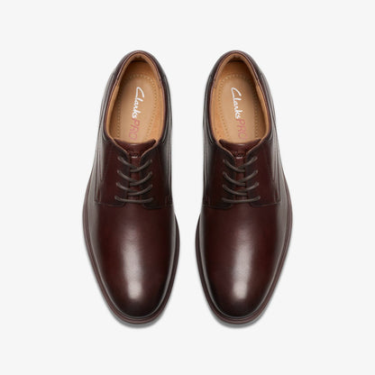 Eldredge Plain Dark Brown Leather | Clarks for sale