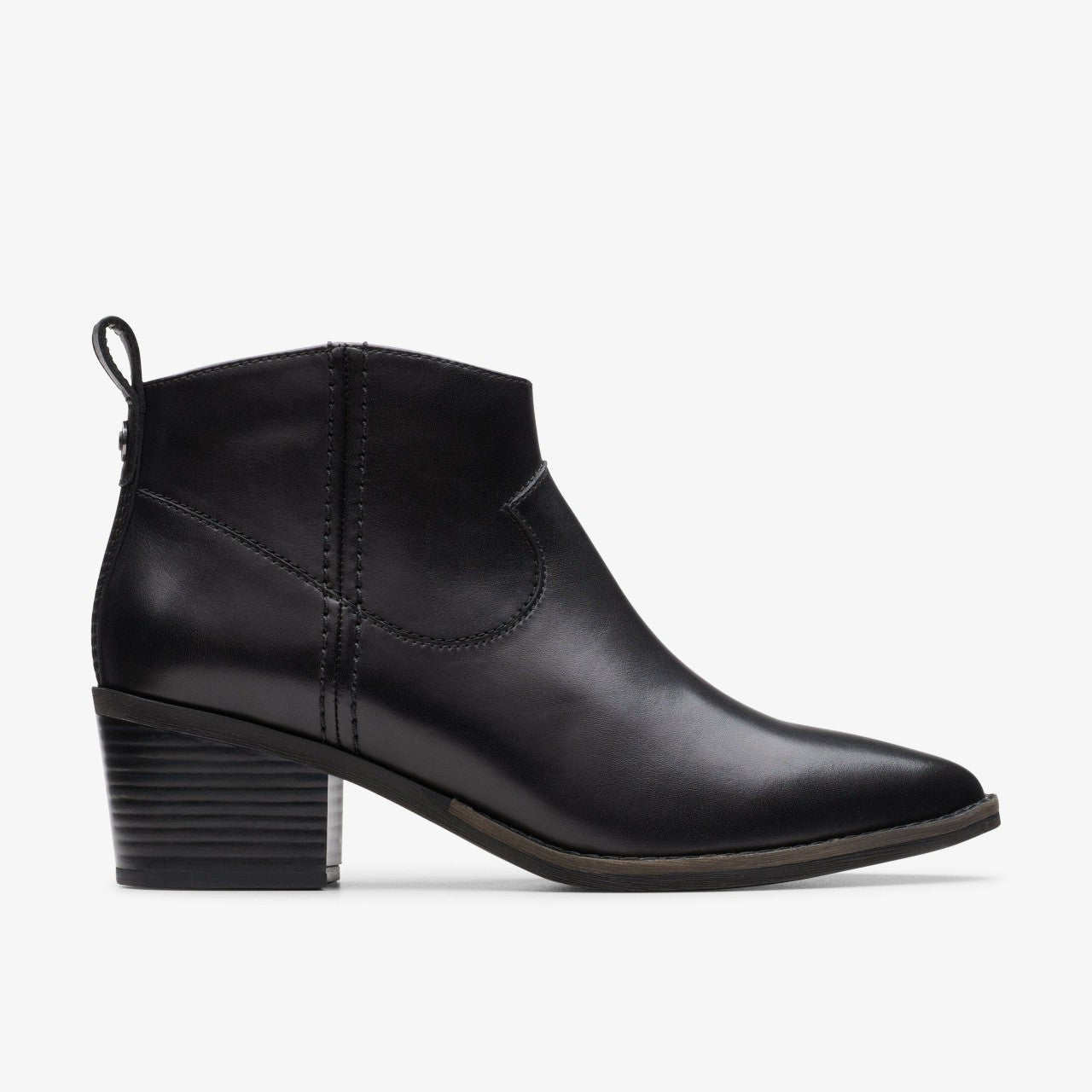 Morzine Sky Ankle Boot Black Leather | Clarks online