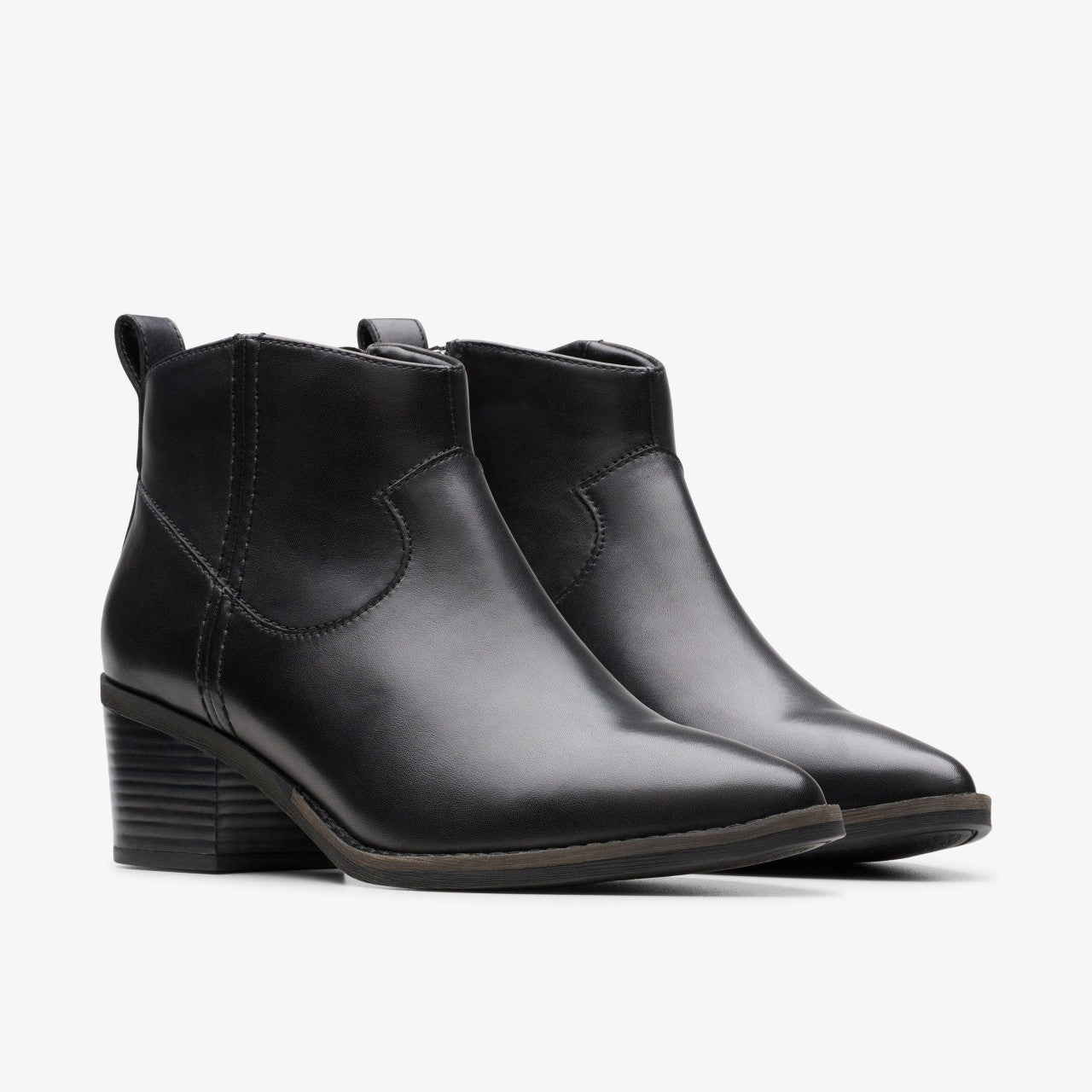 Morzine Sky Ankle Boot Black Leather | Clarks online