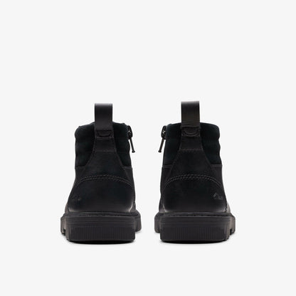 Lorcam Trail Kid Black Leather | Clarks on Sale