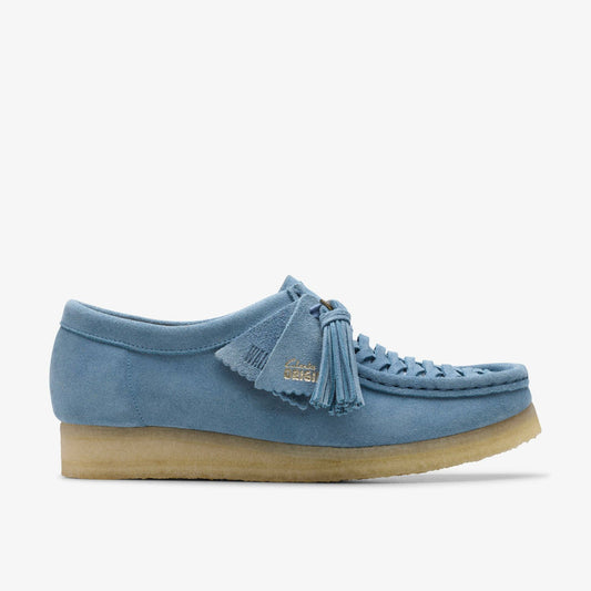 Wallabee Weave Powder Blue Suede | Clarks online
