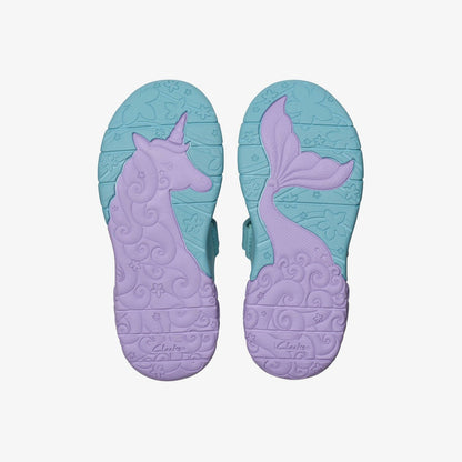 Tidal Shell Kid Light Blue Combination | Clarks for sale