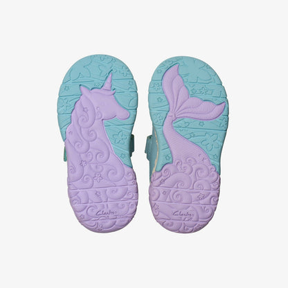 Tidal Shell Toddler Light Blue Combination | Clarks Sale