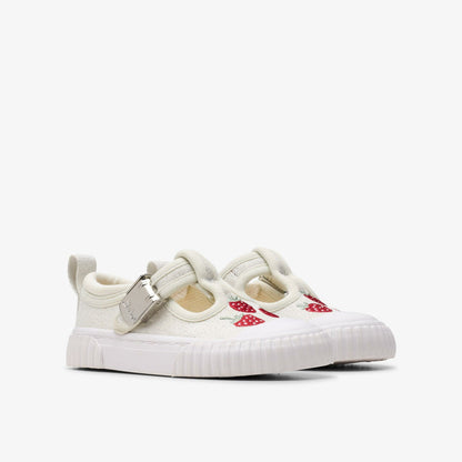 Foxing Berry Toddler Silver Fabric | Clarks discount