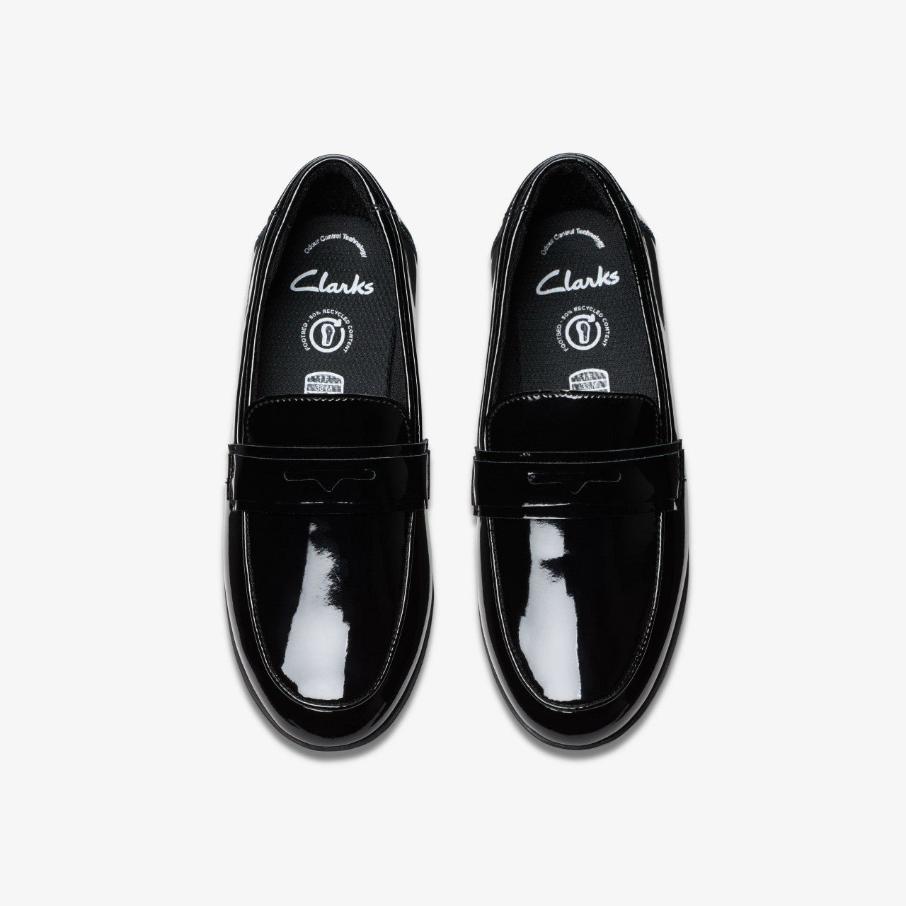 Finja Bright Older Black Patent | Clarks outlet
