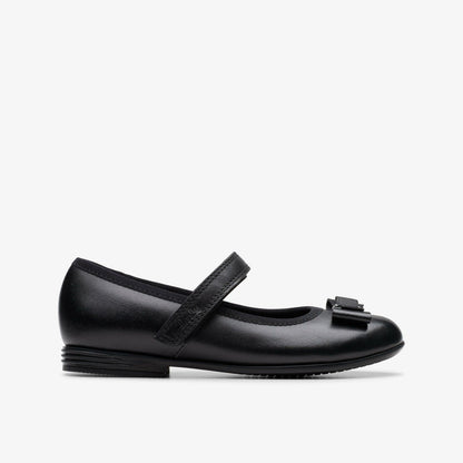 Finja Tap Kid Black Leather | Clarks on Sale