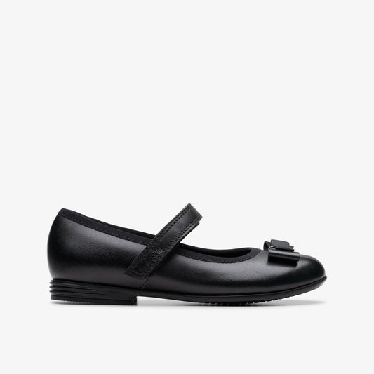 Finja Tap Kid Black Leather | Clarks on Sale