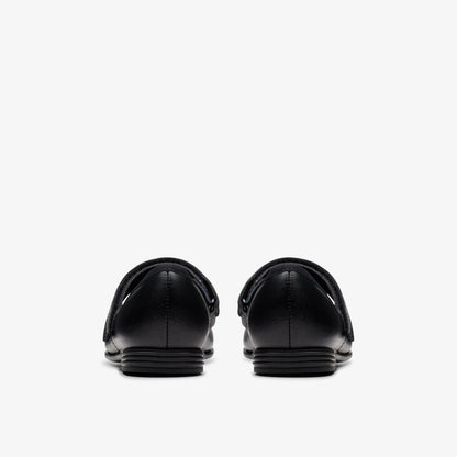 Finja Tap Kid Black Leather | Clarks on Sale
