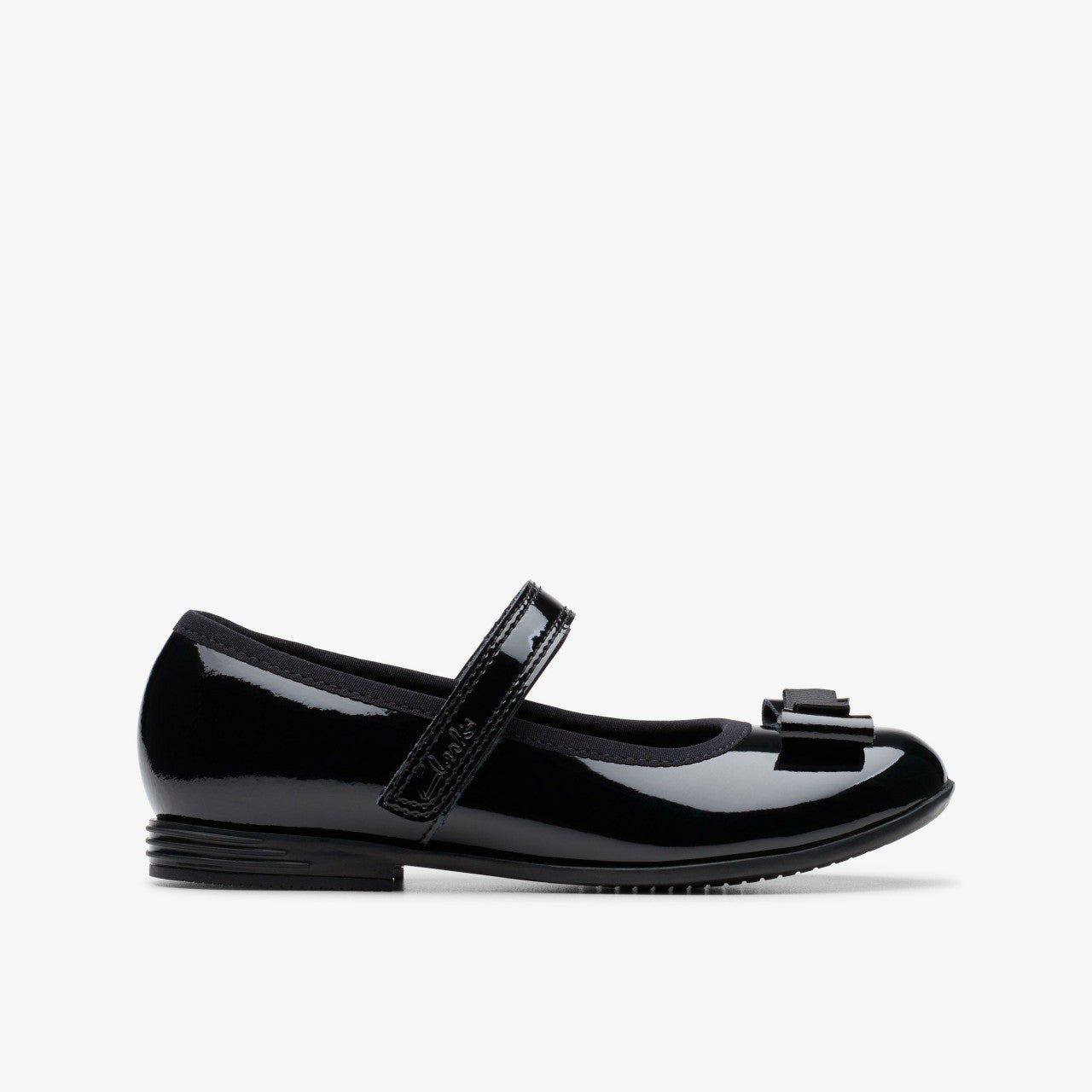 Finja Tap Kid Black Patent | Clarks for sale