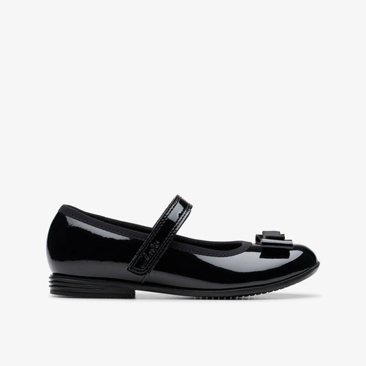 Finja Tap Kid Black Patent | Clarks for sale