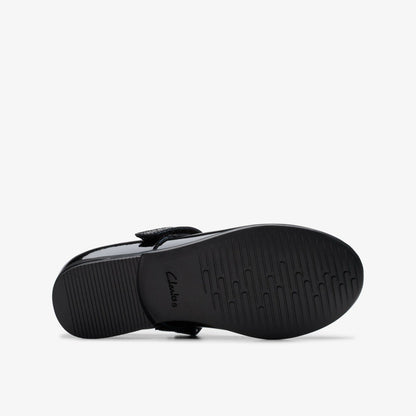 Finja Tap Kid Black Patent | Clarks for sale