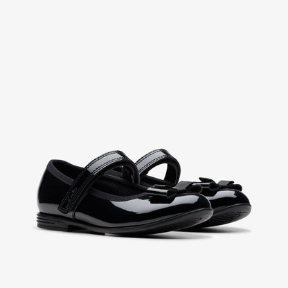 Finja Tap Kid Black Patent | Clarks for sale