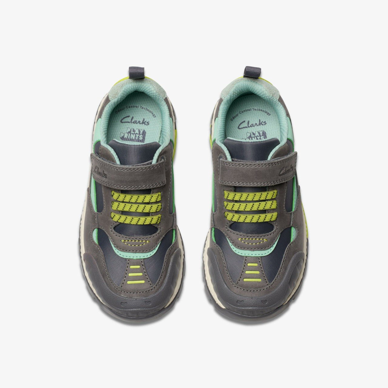Steggy 2 Park Kid Grey/Green | Clarks on Sale