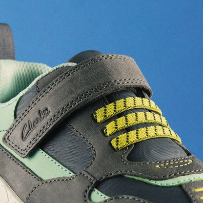Steggy 2 Park Kid Grey/Green | Clarks on Sale