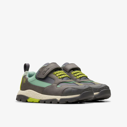Steggy 2 Park Kid Grey/Green | Clarks on Sale