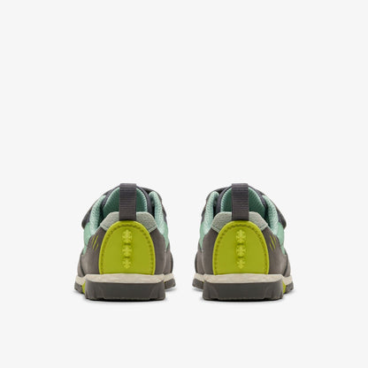 Steggy 2 Park Toddler Grey/Green | Clarks for sale