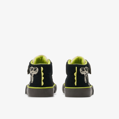 Foxing Rex Hi Toddler Black Canvas | Clarks for sale