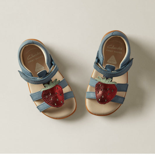 Zora Berry Toddler Blue | Clarks online