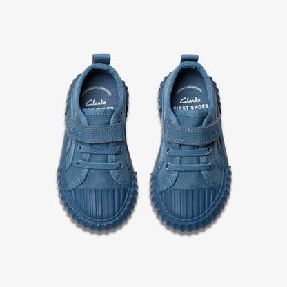 Foxing Stitch Toddler Blue Fabric | Clarks discount