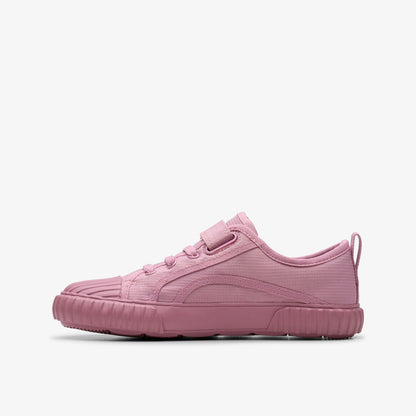 Foxing Stitch Kid Pink Fabric | Clarks for sale