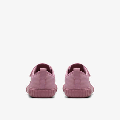 Foxing Stitch Kid Pink Fabric | Clarks for sale