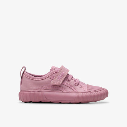 Foxing Stitch Toddler Pink Fabric | Clarks online