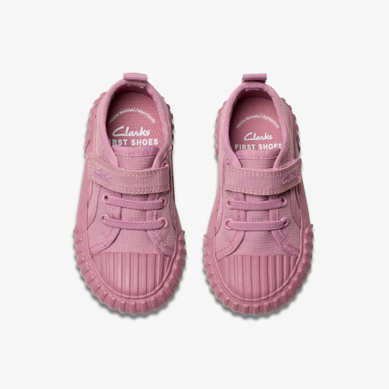 Foxing Stitch Toddler Pink Fabric | Clarks online
