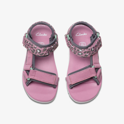 Peak Web Kid Pink/Print | Clarks for sale
