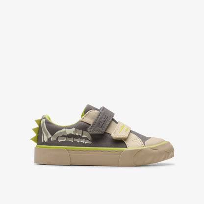 Foxing Stomp Toddler Grey Canvas | Clarks on Sale