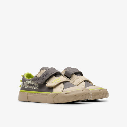 Foxing Stomp Toddler Grey Canvas | Clarks on Sale