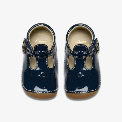 Tiny Skip Toddler Navy Patent | Clarks discount