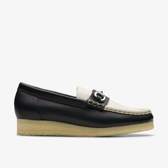 Black/White Leather