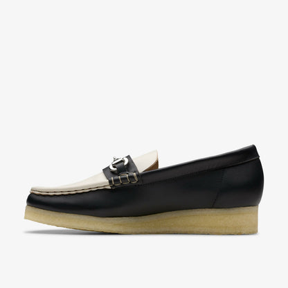 Wallabee Loafer HBIT Black/White Leather | Clarks online