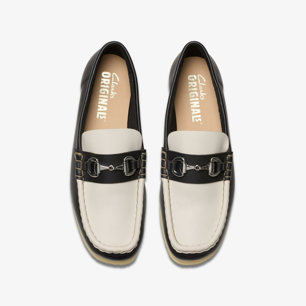 Wallabee Loafer HBIT Black/White Leather | Clarks online