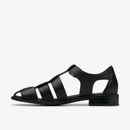 Hana Sun Black Leather | Clarks online