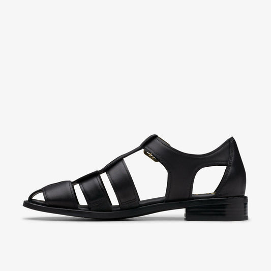 Hana Sun Black Leather | Clarks online