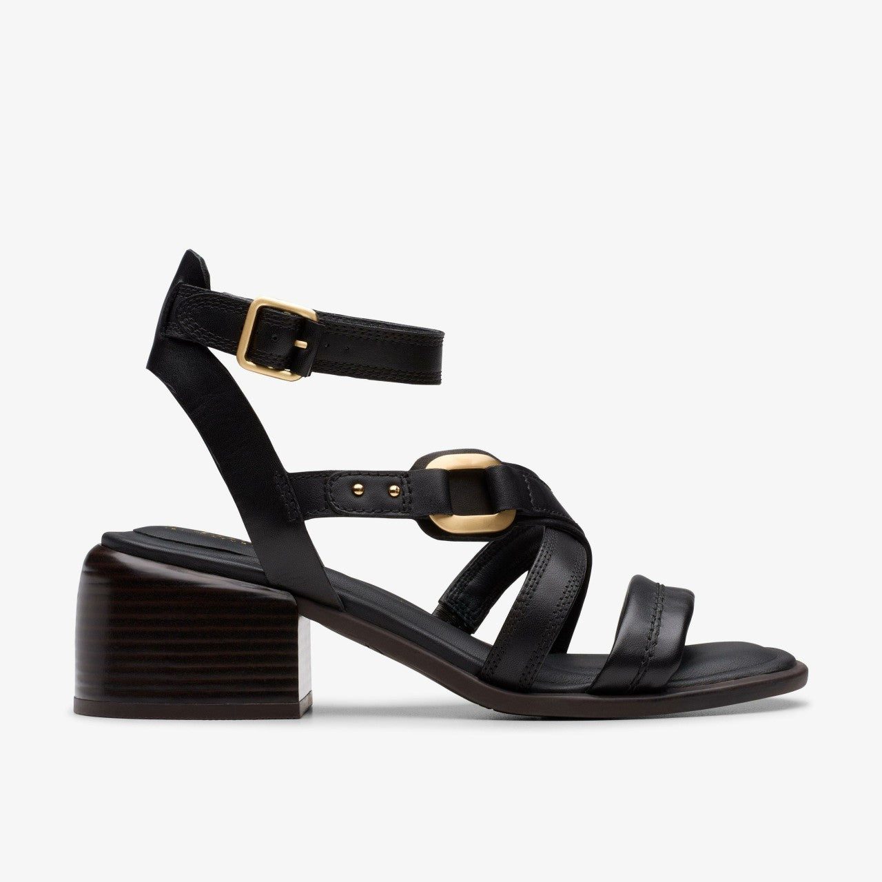 Morwyn Strap Black Leather | Clarks for sale